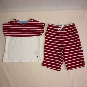 Tommy Hilfiger 12-18 Mo Striped Top & Capri Pants